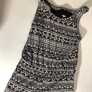 Girls romper abstract black white kids L 10-12